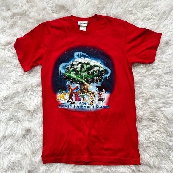 VINTAGE WALT DISNEY WORLD 2008 Magic Kingdom Tree of Life T-shirt Christmas S - Picture 1 of 4